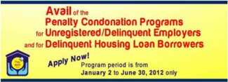 Pag IBIG Loan Restructuring and Penalty Condonation Program