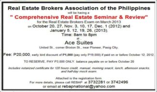 REBAP CRESR MARCH 2013 REAL ESTATE BROKERS EXAM