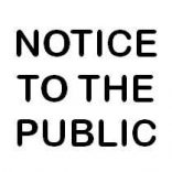 notice to the public