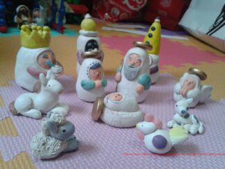 cute belen with three kings