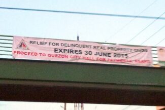 relief for delinquent real property taxes in quezon city expires on june 30 2015