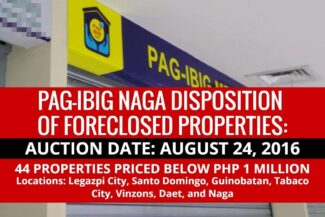 pag ibig foreclosed properties pubbidlegazpi naga082416 no discount featured image