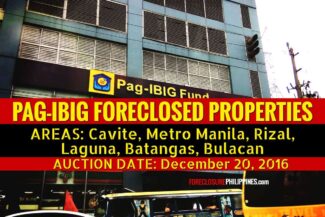 pag ibig foreclosed properties auction ncr december 2016