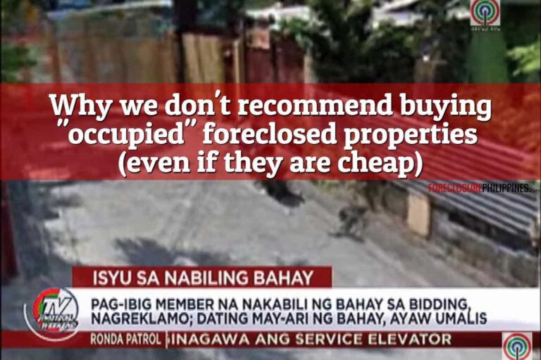 All foreclosed properties in the Philippines (without the B.S.)