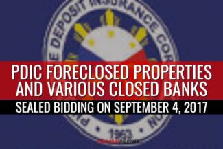 pdic foreclosed properties auction september 2017