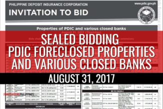 pdic foreclosed properties august 2017