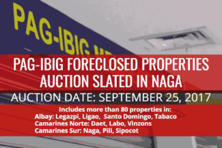 pag ibig foreclosed properties naga auction september 25 2017