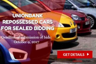 unionbank repossessed cars sealed bidding october 9 2017