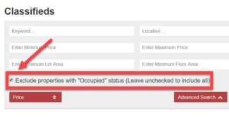 how to exclude occupied foreclosed properties featured