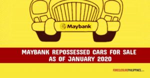 maybank repossessed cars 2020 january