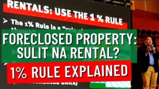 1 percent rule for rental property foreclosed properties as rentals