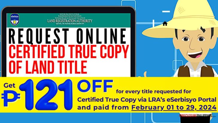 how to get certified true copy of land title with PHP121 discount