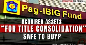 for title consolidation pag ibig acquired assets