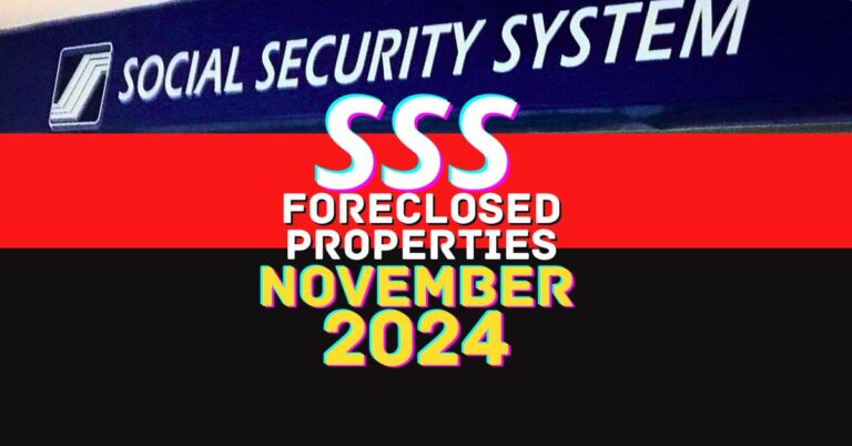 SSS Foreclosed Properties (November 2024) For Negotiated Sale