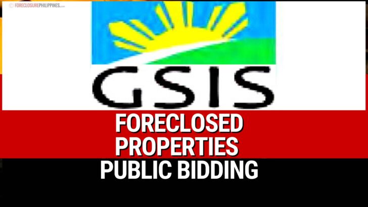 GSIS Foreclosed Properties public bidding list